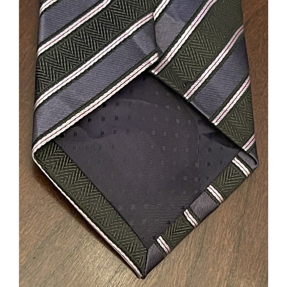 Karako Black Pink 100% Microfiber Men’s Neck Tie - Picture 2 of 9